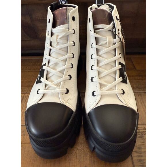 PALLADIUM Women’s Revolt Hi TX Boot In White/Black Sz 8.5 NEW - Picture 4 of 11